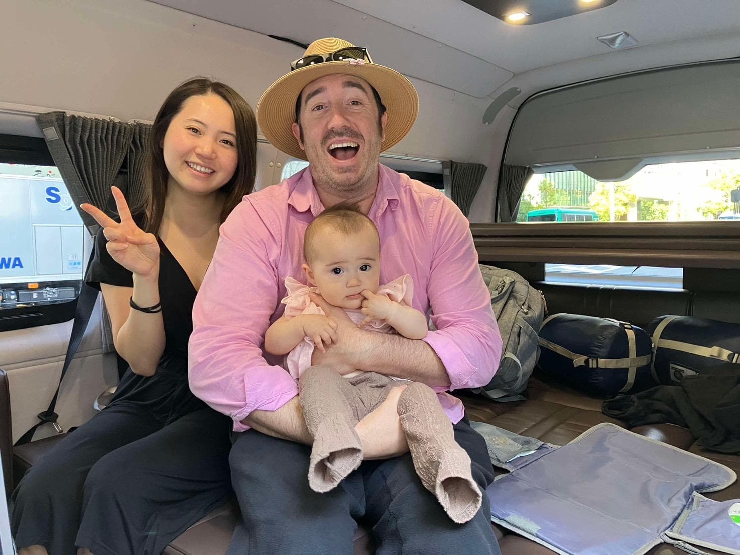 Japanese gas station with fuel pumps