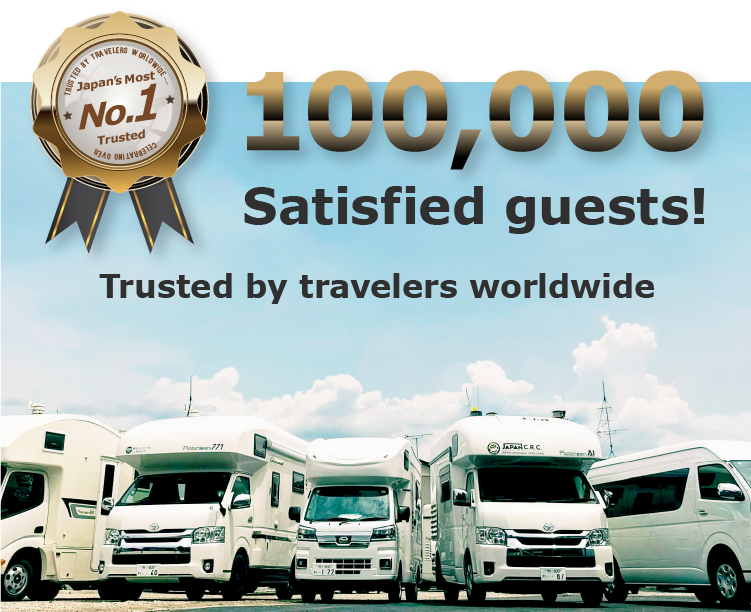 Japan's Most Trusted No.1 — 100,000 Satisfied guests! Trusted by travelers worldwide